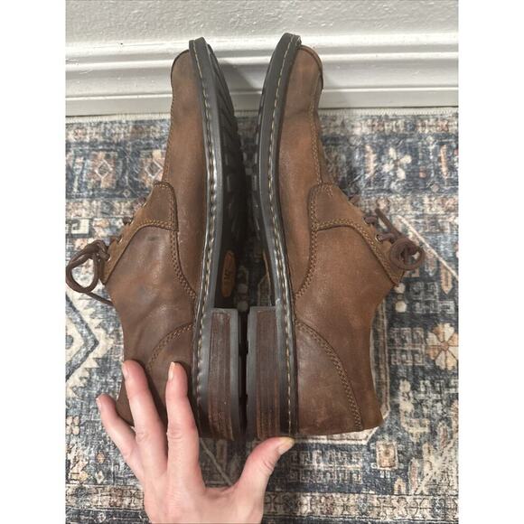 Born Linden Mens Size 10.5 Brown Leather M9355 Oxfords Loafers Distressed Walnut - Picture 8 of 9